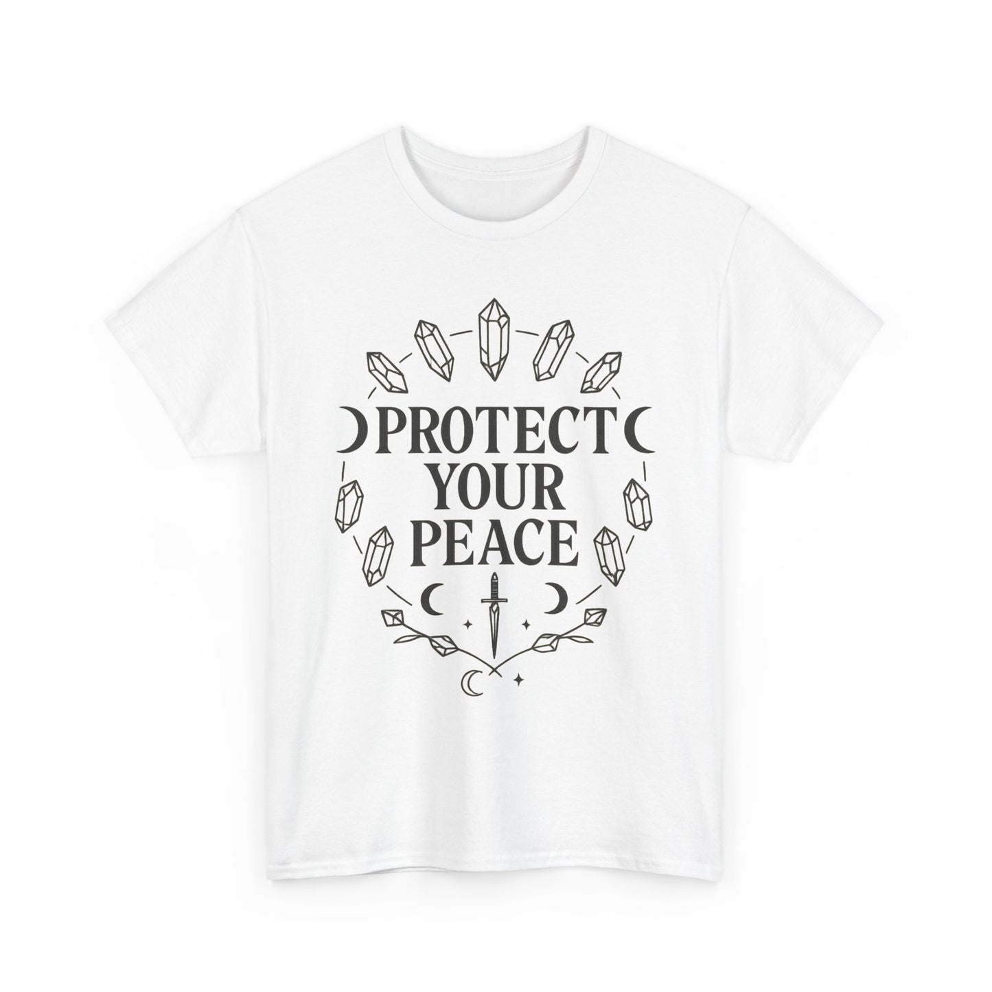 Protect Your Peace Unisex Tee, Spiritual Apparel, Inspirational T-Shirt, Gift for Meditation Lovers, Cozy Everyday Wear