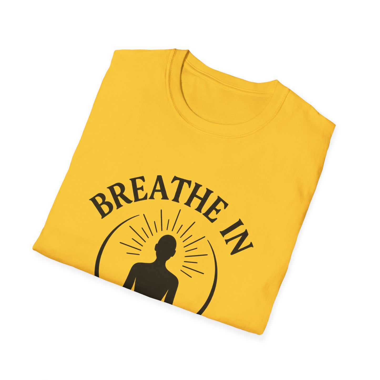 Meditation Wellness T-Shirt - Breathe In Heal, Yoga Apparel, Mindfulness Gift, Relaxation Tee, Spiritual Gift, Unisex Top
