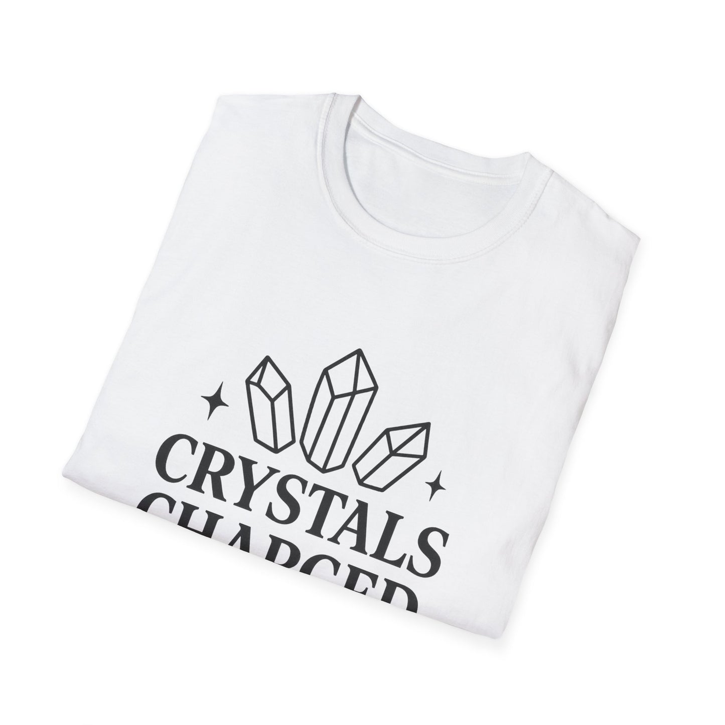 Crystals Charged Boundaries Unisex T-Shirt, Spiritual Tee, Self-Care Gift, Meditation Clothing, Boho Style Wear, Empowerment Apparel