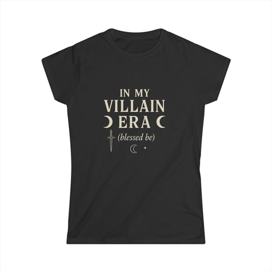 Witchcore Tee, Dark Feminine Energy Shirt, Women's Gothic T-Shirt, Villain Era Top, Occult Fashion Apparel, Softstyle Tee for Her