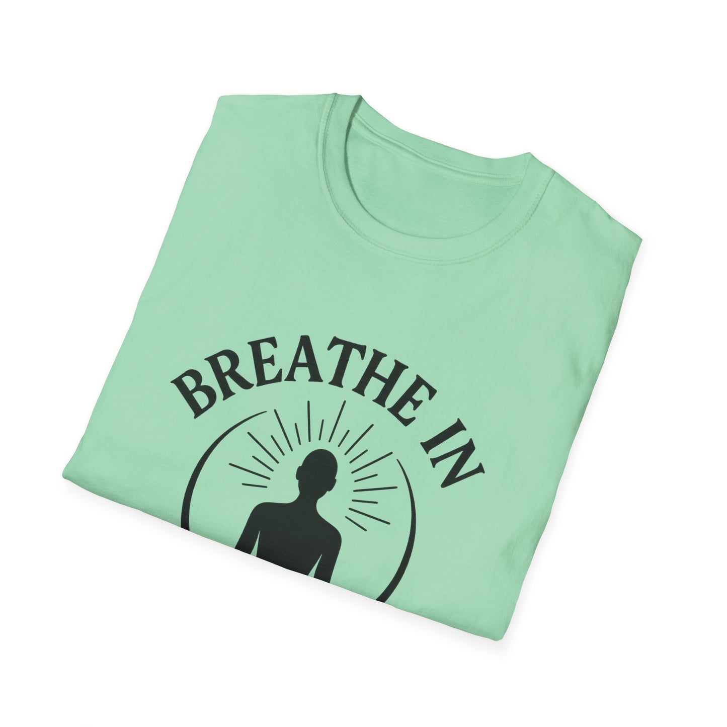 Meditation Wellness T-Shirt - Breathe In Heal, Yoga Apparel, Mindfulness Gift, Relaxation Tee, Spiritual Gift, Unisex Top