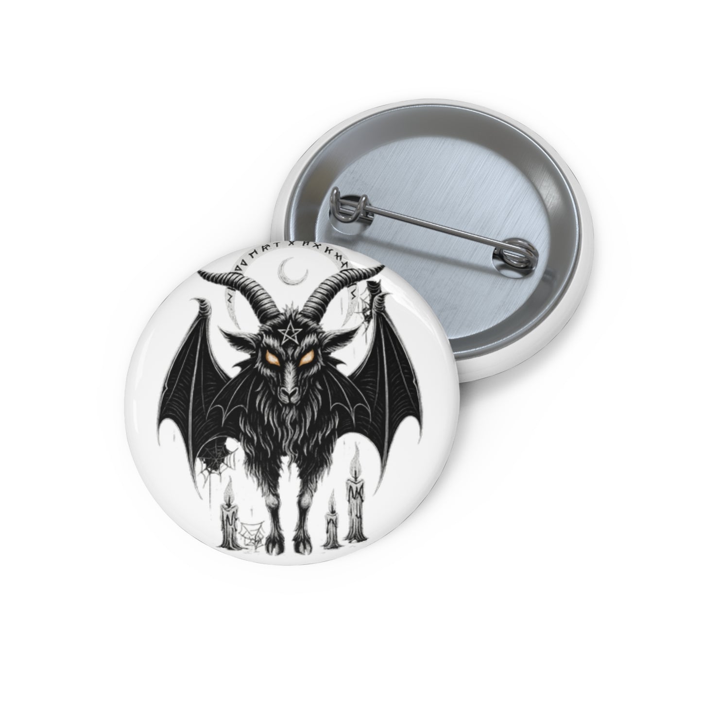 Custom Gothic Pin Buttons, Edgy Accessories, Alternative Fashion Pins, Unique Gift Idea, Halloween Decor, Statement Badges