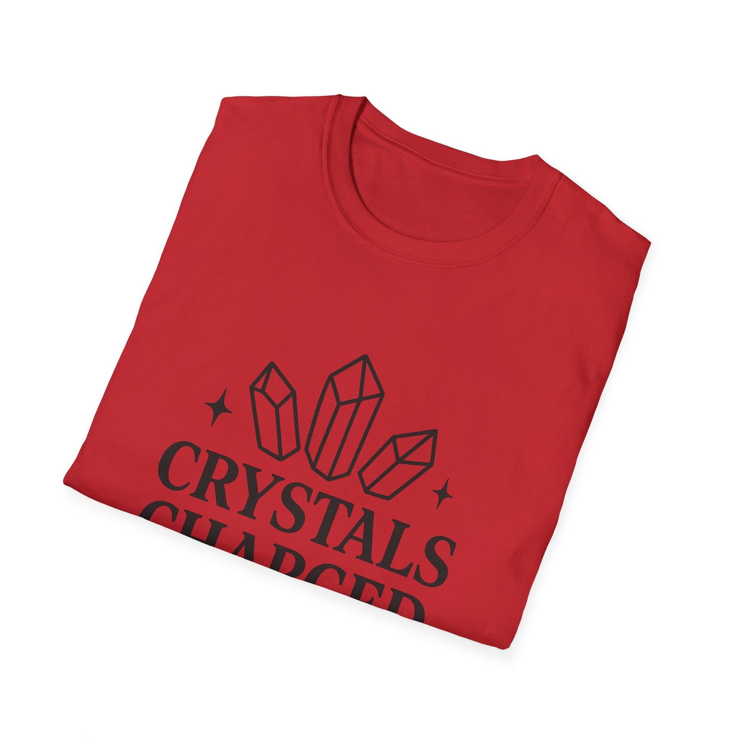 Crystals Charged Boundaries Unisex T-Shirt, Spiritual Tee, Self-Care Gift, Meditation Clothing, Boho Style Wear, Empowerment Apparel