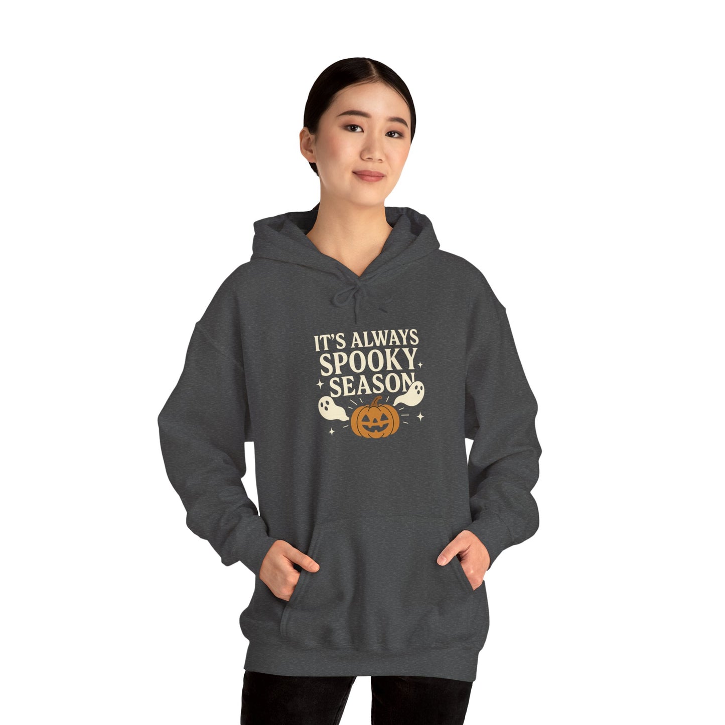Spooky Season Hooded Sweatshirt | Unisex Halloween Hoodie | Cozy Fall Attire, Perfect for Autumn Celebrations, Gift for Halloween Lovers