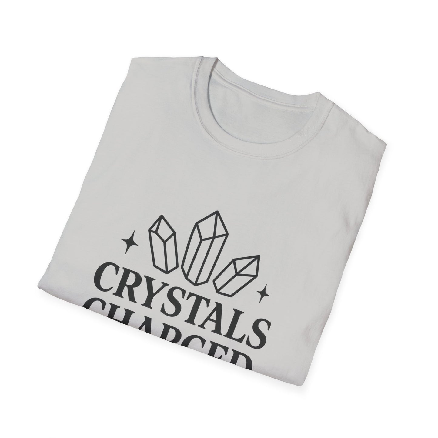 Crystals Charged Boundaries Unisex T-Shirt, Spiritual Tee, Self-Care Gift, Meditation Clothing, Boho Style Wear, Empowerment Apparel