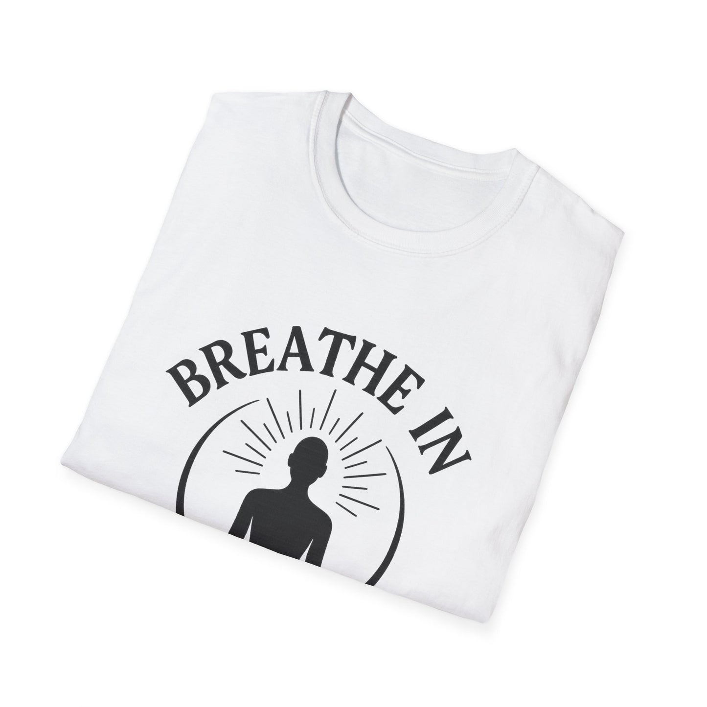 Meditation Wellness T-Shirt - Breathe In Heal, Yoga Apparel, Mindfulness Gift, Relaxation Tee, Spiritual Gift, Unisex Top