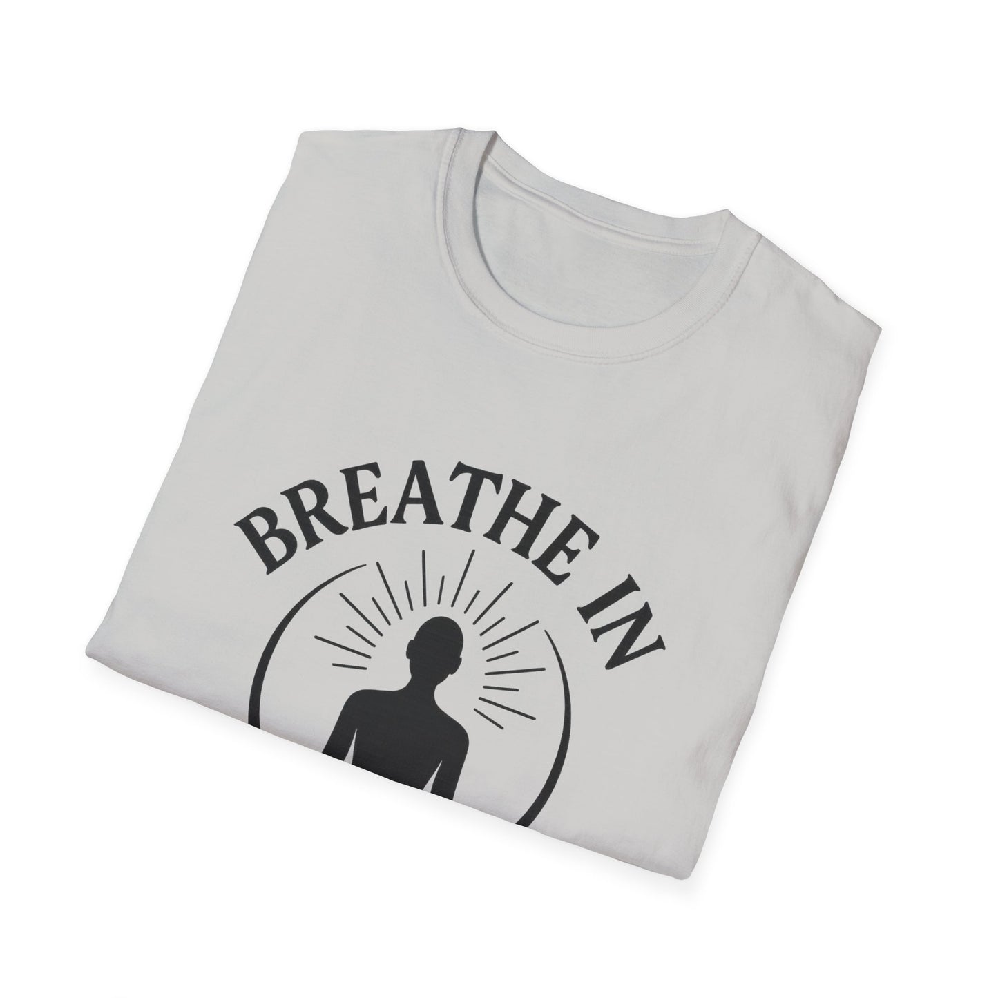 Meditation Wellness T-Shirt - Breathe In Heal, Yoga Apparel, Mindfulness Gift, Relaxation Tee, Spiritual Gift, Unisex Top