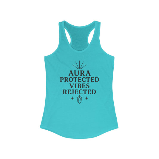 Aura Protected Racerback Tank - Boho Summer Top, Gift for Her, Affirmation Apparel, Yoga Wear, Festival Outfits